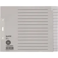 Leitz Kartonregister 1224-00-85, 5-teilig blanko, A4+ halbe Höhe, 100 g/m², graue Taben, 5-teilig 4002432328444 Leitz