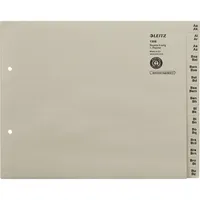 Leitz Kartonregister 1308-00-85, A bis Z, A4 halbe Höhe, 100 g/m², graue Taben, 8 x 15-teilig 4002432328505 Leitz