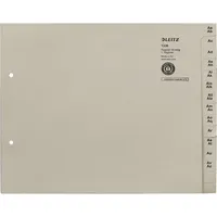 Leitz Kartonregister 1336-00-85, A bis Z, A4 halbe Höhe, 100 g/m², graue Taben, 36 x 15-teilig 4002432328536 Leitz