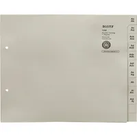 Leitz Kartonregister 1352-00-85, A bis Z, A4 halbe Höhe, 100 g/m², graue Taben, 100 x 12-teilig 4002432328567 Leitz