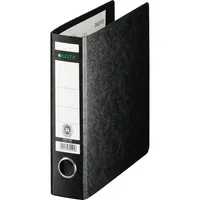 Leitz Ordner 1065-00-00, A5 hoch 56mm schmal Karton, Papier-kaschiert Wolkenmarmor schwarz 4002432301058 Leitz