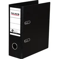 Falken Ordner Recycolor S80 11285830, A5 hoch 75mm breit Hartpappe Wolkenmarmor schwarz 4014481085247 Falken