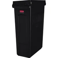 Rubbermaid Slim Jim mit Luftkanälen, 87 l, schwarz 0086876186352 Rubbermaid