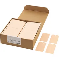 HERMA Hängeetiketten braun 60,0 x 120,0 mm Colli-Anhänger, aus glattem braunem Karton, mit abgeschrägten Ecken, 4er-Streifen, 1.000 St.