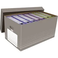 Elba Archivbox Tric 100333273, A4, grau, innen 58,5x35x30cm (TxBxH), Wellpappe 4002030830080 Elba