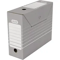 Elba Archivbox Tric 100552039, A4, grau/weiß, Wellpappe 4002030830059 Elba