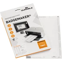 Durable Namensschilder Etiketten BADGEMAKER weiß 54 x 90mm 4005546140551 Durable 200 Stück