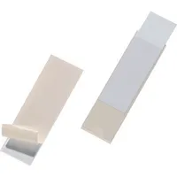 DURABLE Beschriftungsschilder mit selbstklebender Hülle POCKETFIX® genarbt Ordner, Mappen, Hefter, etc., 10 St.