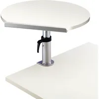 Maul Tischpult, höhenverstellbar 31-43cm (H), 60x56,5cm (BxT), rund, weiß / silber 4002390063678 Maul