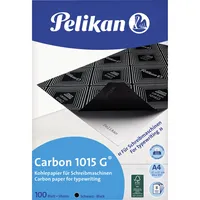 Pelikan 018770 100Bl 1015G Kohlepapier für Schreibmaschinen A4 CARBON schwarz 100 Blatt
