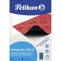 Pelikan Kohlepapier Interplastik 1022G für Schreibmaschinen schwarz A4 4012700401021 Pelikan 10 Blatt