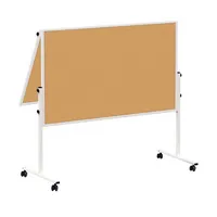 Maul Moderationstafel Solid 636 68 82, 120x150cm, mobil Kork + Kork (beidseitig), pinnbar, klappbar, braun + braun 4002390052665 Maul