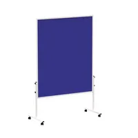 Maul Moderationstafel Solid 636 54 82, 120x150cm, Filz + Filz (beidseitig), pinnbar, mit Rollen, blau + blau 4002390052610 Maul