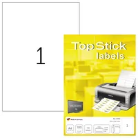 TopStick Etiketten 8720, weiß 210x297mm, rechteckig,  4023145087206 TopStick 100 Stück