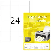 TopStick Etiketten 8706, weiß 70x37mm, rechteckig,  4023145087060 TopStick 2400 Stück