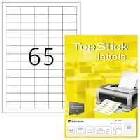 TopStick Etiketten 8697, weiß 38x21,2mm, rechteckig,  4023145086971 TopStick 6500 Stück