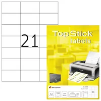TopStick Etiketten 8708, weiß 70x42,3mm, rechteckig,  4023145087084 TopStick 2100 Stück