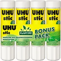 UHU Klebestift 48200 stic ReNature, 4 x 21 g, Multipack 4026700482003 UHU 4 Stück