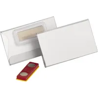 Durable Namensschild Magnet Kunststoff transparent 75x40mm VE=25 Stück