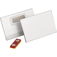 Durable Namensschild Magnet Kunststoff transparent 90x54mm VE=25 Stück
