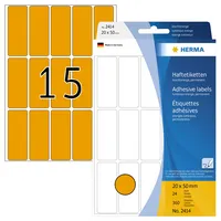 Herma Etiketten 2414, orange, 20x50mm, rechteckig 4008705024143 Herma 360 Stück