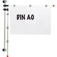 Maul Planhalter Wandpresenter für A0 6253084 silber Aluminium inkl 2 Schwenkarmen 4002390022927 Maul