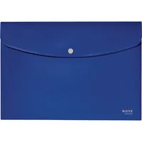 Leitz Dokumententasche Recycle 46780035, Din A4 quer, blau, Polypropylen, 80 % recycelt, Druckknopf 4002432130658 Leitz