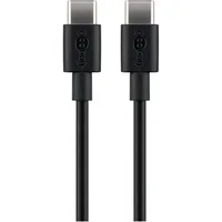 Goobay USB-Kabel 1m schwarz USB 2.0 USB-C auf USB-C max.60W/3A