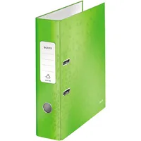Leitz Ordner WOW 1005-00-54, A4 80mm breit PP vollfarbig, glänzend, gemustertrt grün metallic 4002432123162 Leitz