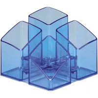 HAN Stiftehalter SCALA blau-transparent Polystyrol 4 Fächer 12,5 x 12,5 x 10,0 cm