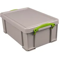 Really Useful Box Aufbewahrungsbox Recycling 9RDG, 9 Liter, mit Deckel, außen 395x255x155mm, Polypropylen (PP) taubengrau 5060456657871 Really Use