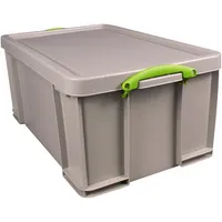 Really Useful Box Aufbewahrungsbox Recycling 64RDG, 64 Liter, mit Deckel, außen 710x440x310mm, Polypropylen (PP) taubengrau 5060456658359 Really U