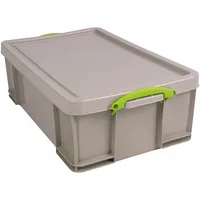 Really Useful Box Aufbewahrungsbox Recycling 50RDG, 50 Liter, mit Deckel, außen 710x440x230mm, Polypropylen (PP) taubengrau 5060456658601 Really U