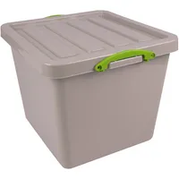 Really Useful Box Aufbewahrungsbox Recycling 60RDG, 60 Liter, mit Deckel, außen 515x465x400mm, Polypropylen (PP) taubengrau 5060231634493 Really U