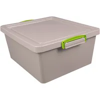 Really Useful Box Aufbewahrungsbox Recycling Economie 17.5-NST-RDG, 17,5 Liter, mit Deckel, außen 460x383x195mm, Polypropylen (PP) taubengrau 5060