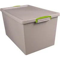 Really Useful Box Aufbewahrungsbox Recycling Economie 83-NST-RDG, 83 Liter, mit Deckel, außen 695x440x368mm, Polypropylen (PP) taubengrau 50609807