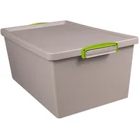 Really Useful Box Aufbewahrungsbox Recycling Economie 62-NST-RDG, 62 Liter, mit Deckel, außen 695x440x287mm, Polypropylen (PP) taubengrau 50604566