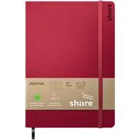 share Notizbuch Y-07-07-08, share, rot, A5, punktkariert, 80g, 96 Blatt / 192 Seiten 4260556676296 share
