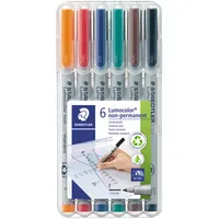 Staedtler Folienstift 316 F farbig sortiert 0,6 mm 6er-Etui non-permanent 4007817323588 Staedtler 6 Stück