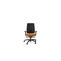 Dauphin Bürodrehstuhl Indeed mesh, schwarz/orange / graphitschwarz, mit Armlehnen, bis 150kg, ohne Kopfstütze 4260749142140 Dauphin