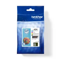 Brother Original LC-424VAL Tintenpatronen Value Pack DCP-J1200DW (bestehend aus 4 Tintenpatronen: Schwarz, Cyan, Magenta, Gelb) LC424VAL Standard