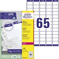 AVERY Zweckform Etiketten Kennzeichnungs-Etiketten L7651-100, weiß, 38,1x21,2mm, rechteckig 4004182476512 AVERY Zweckform 6500 Stück