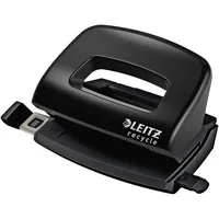 Leitz Bürolocher NeXXt Recycle Mini 5010-00-95, schwarz, bis 1mm 10 Blatt, mit Anschlagschiene 4002432132577 Leitz