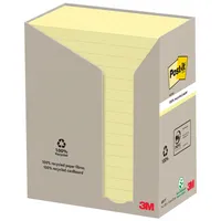 Post-it Haftnotizen 655-1T, Recycling Notes Tower, 127x76mm, gelb, rechteckig 4054596722897 Post-it 16 Stück