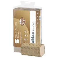 Wepa Falthandtücher Satino PureSoft 277560, 24x32cm, 2-lagig, Interfold-Falz (W-Falz), soft beige, Recyclingpapier 4000735354269 Wepa 3000 Blatt