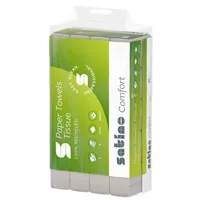 Wepa Falthandtücher Satino Comfort 277330, 20,6x24cm, 2-lagig, Z-Falz, hochweiß, Recyclingpapier 4000735550012 Wepa 3750 Blatt