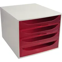 Exacompta Schubladenbox Ecobox 228654D A4+ 4Schübe offen grhimb. 9002493423350 Exacompta