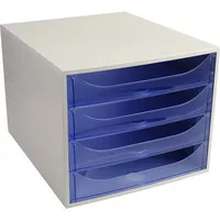 Exacompta Schubladenbox Ecobox 228610D A4+ 4Schübe offen greisbl. 9002493423343 Exacompta