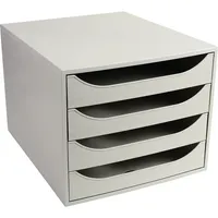 Exacompta Schubladenbox Ecobox 228606D A4+ 4Schübe offen grgr 9002493423305 Exacompta