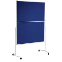 MAUL mobiles Whiteboard professionell, klappbar 120,0 x 150,0 cm blau#!#weiß Filz/Whiteboard